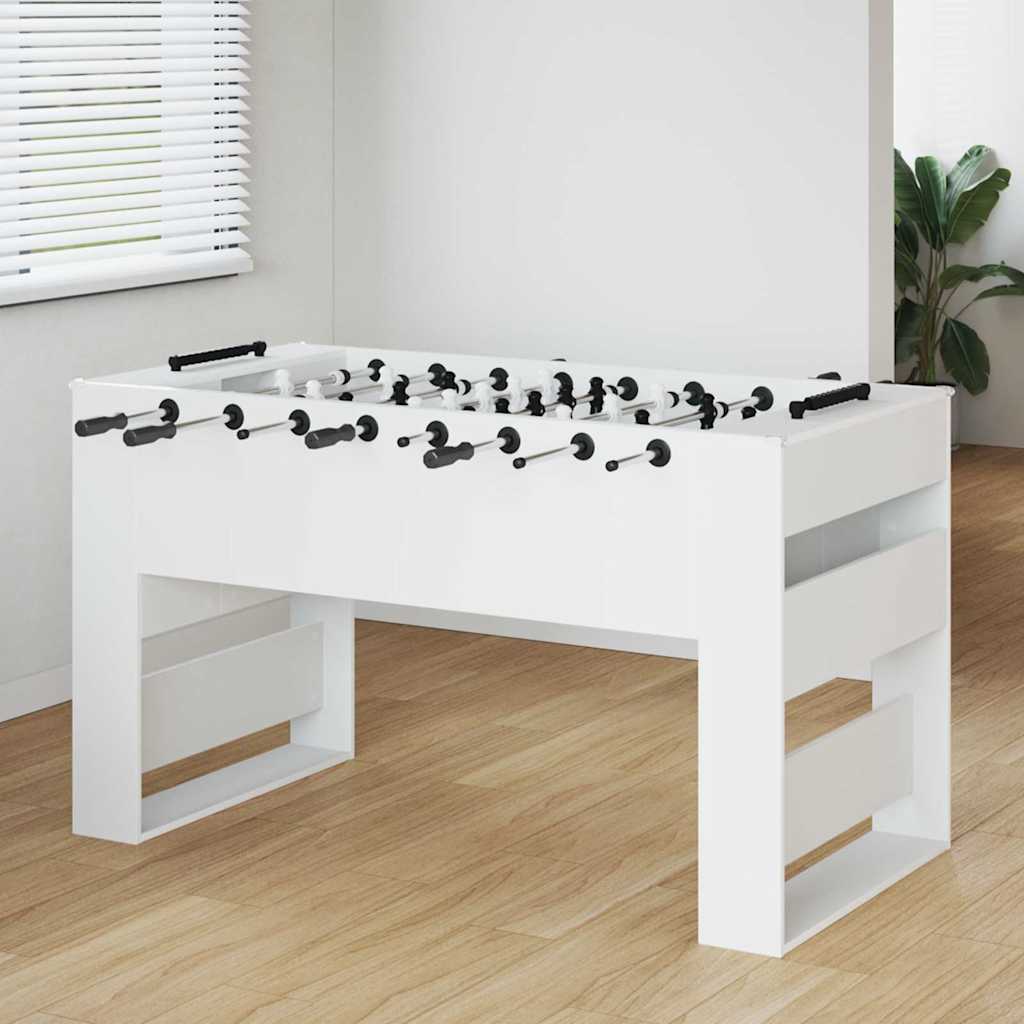 vidaXL Voetbaltafel 2 pcs Wit 146,5 x 74 x 85 cm Bewerkt hout