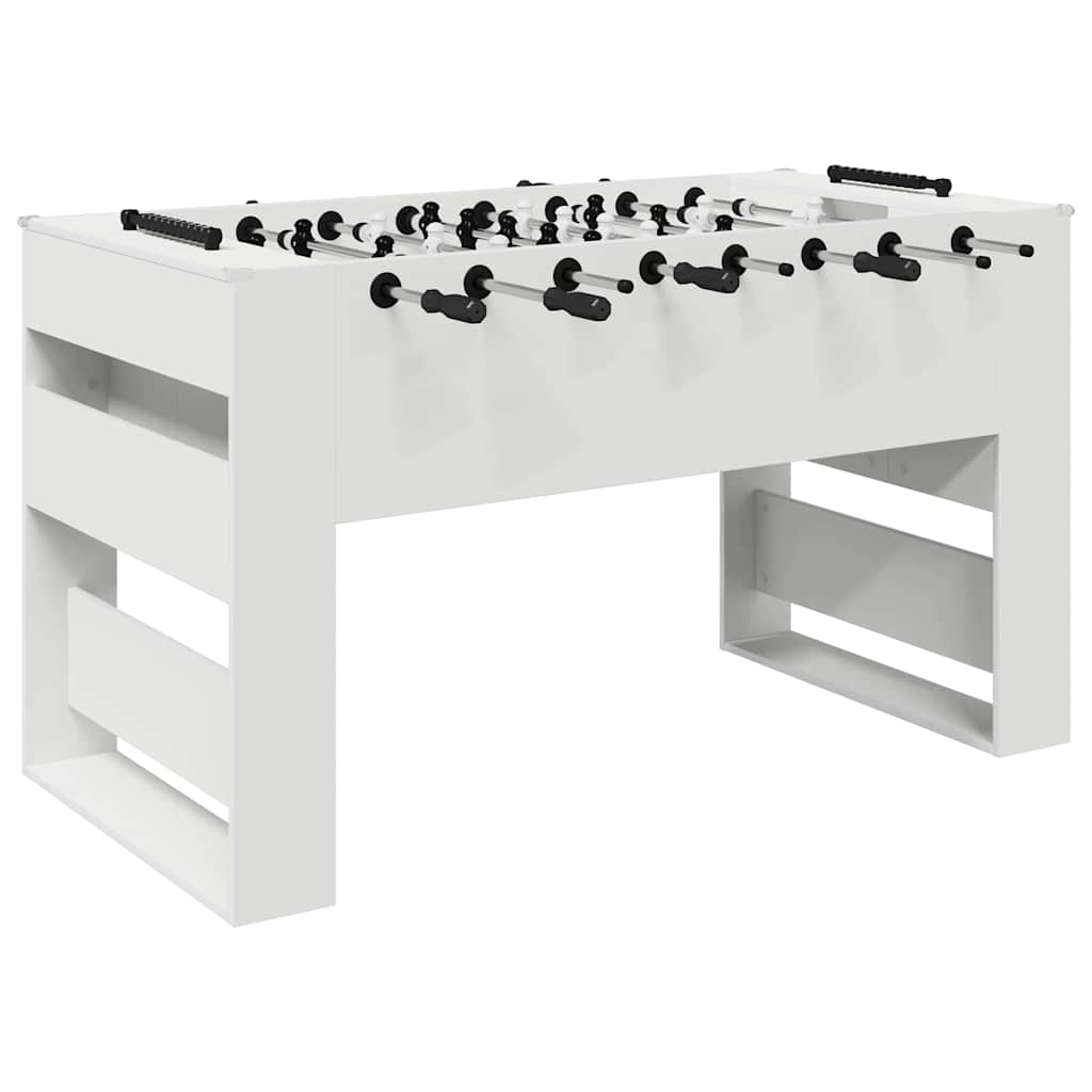 vidaXL Voetbaltafel 2 pcs Wit 146,5 x 74 x 85 cm Bewerkt hout