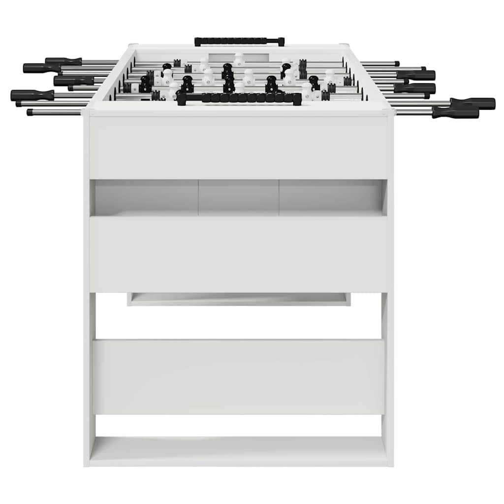 vidaXL Voetbaltafel 2 pcs Wit 146,5 x 74 x 85 cm Bewerkt hout
