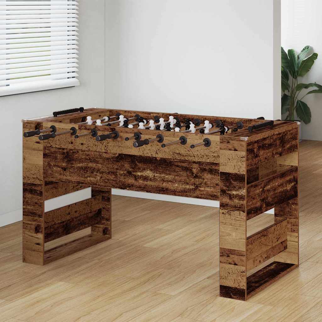 vidaXL Voetbaltafel 2 pcs Wit 146,5 x 74 x 85 cm Bewerkt hout