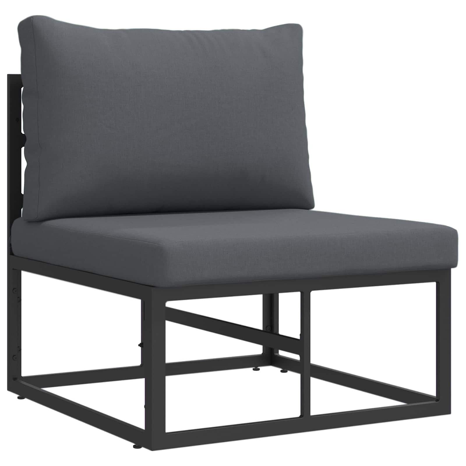 vidaXL Tuin Sofa Set met kussen 13 pcs Zwart Aluminium