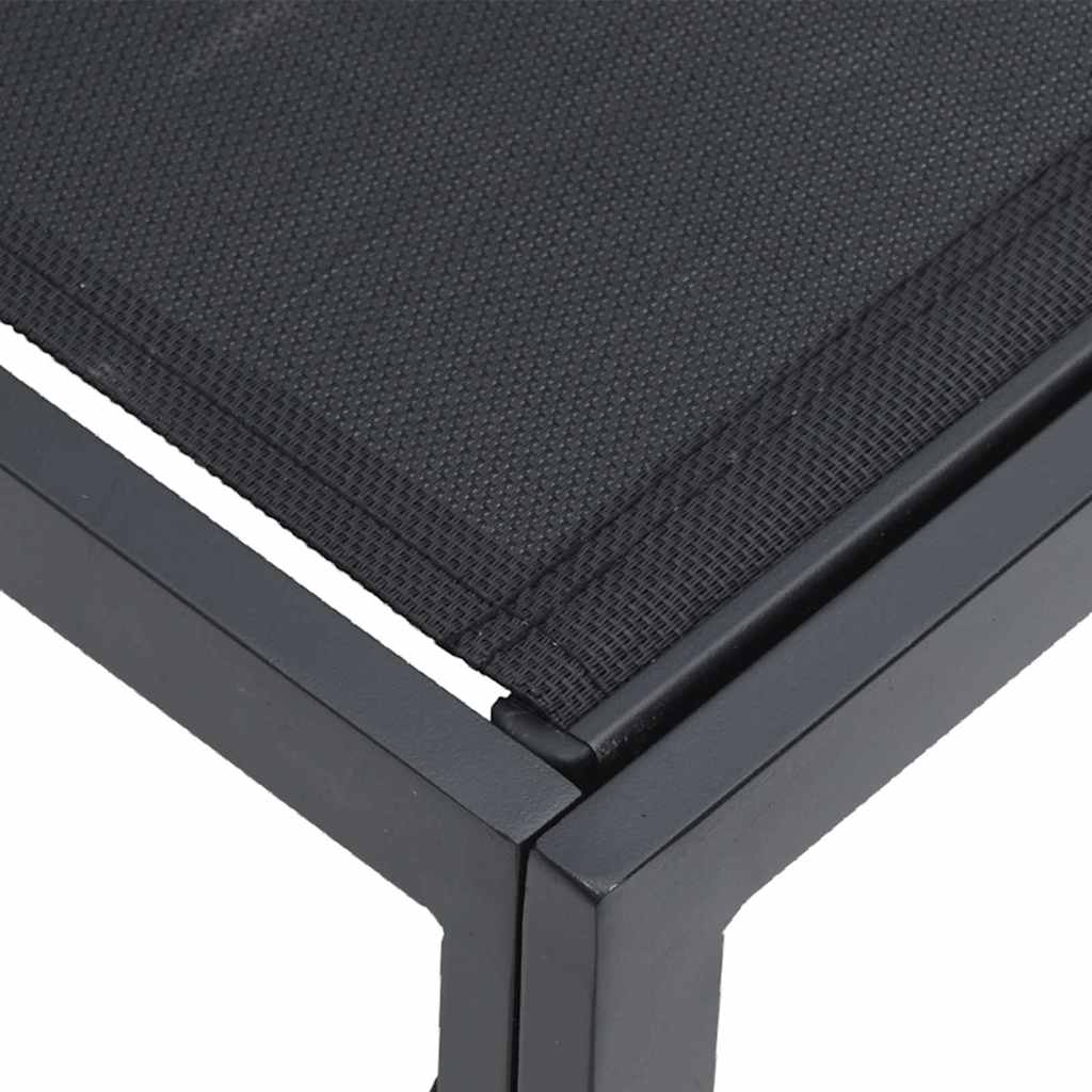 vidaXL Tuin Sofa Set met kussen 13 pcs Zwart Aluminium