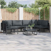 vidaXL Tuin Sofa Set 6 pcs Antraciet Staal