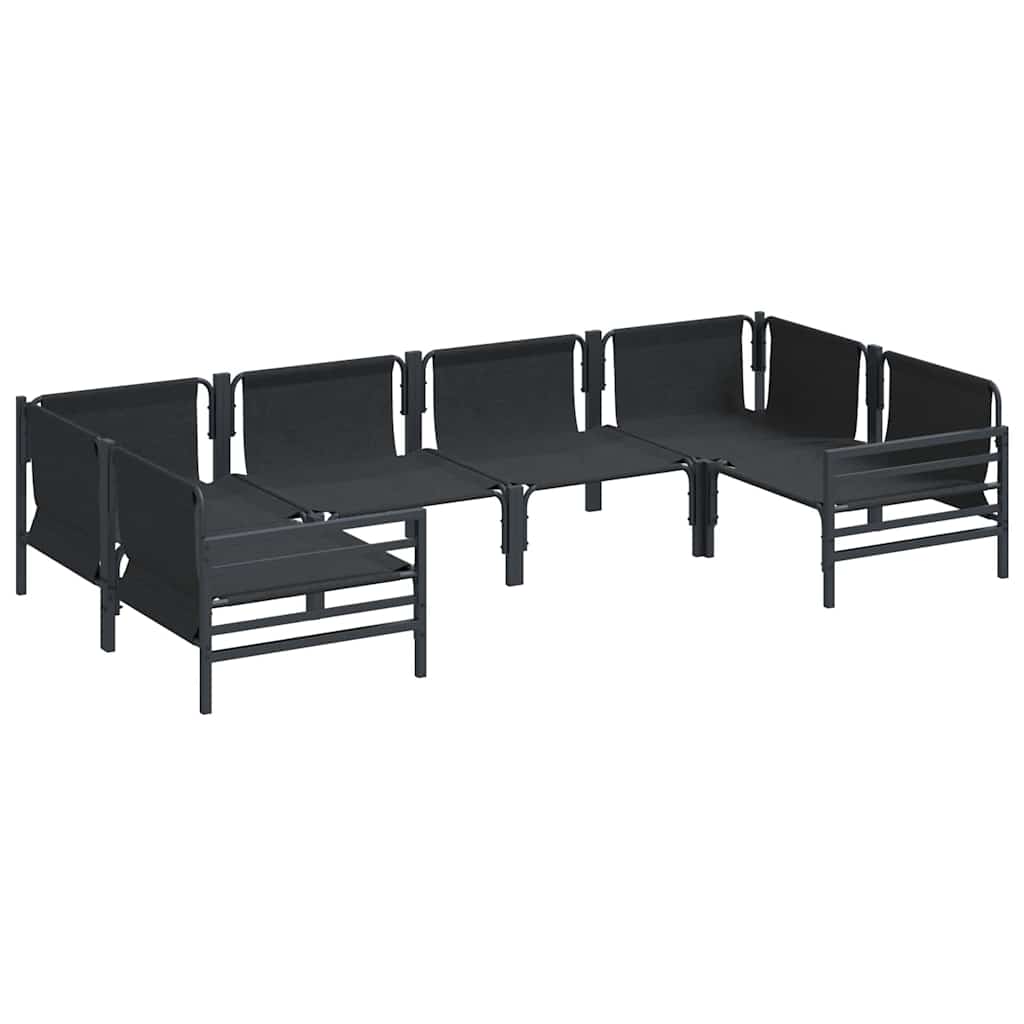 vidaXL Tuin Sofa Set 6 pcs Antraciet Staal