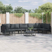 vidaXL Tuin Sofa Set 7 pcs Antraciet Staal