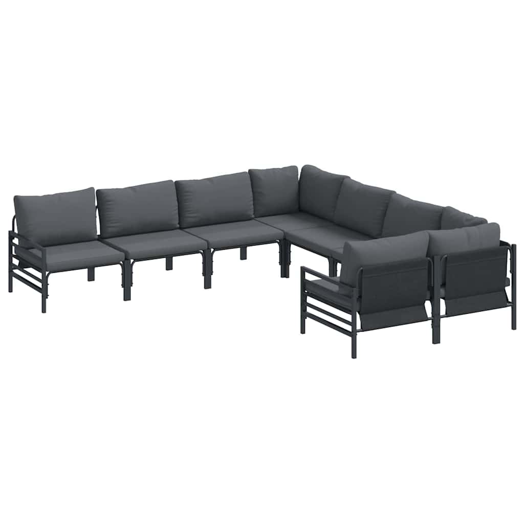 vidaXL Tuin Sofa Set 8 pcs Antraciet Staal