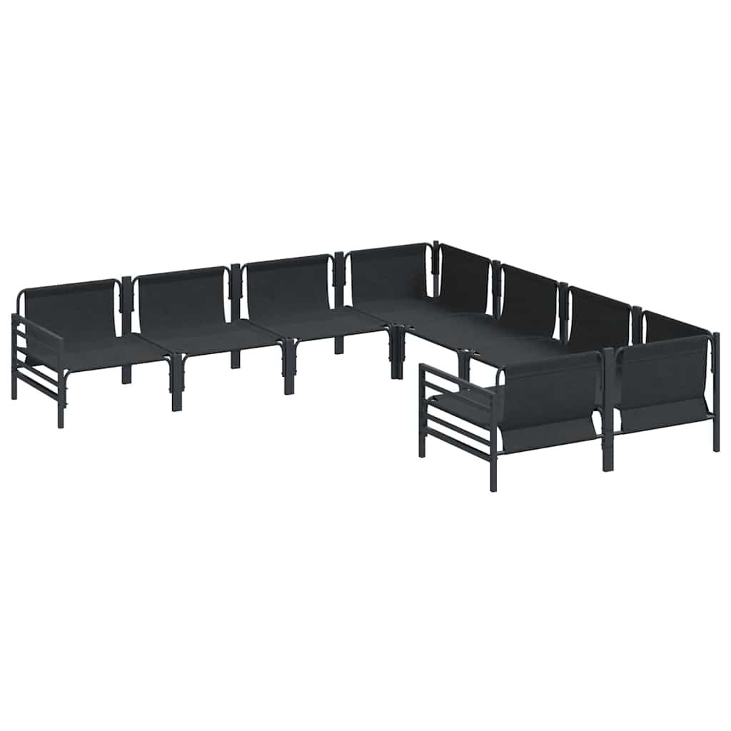 vidaXL Tuin Sofa Set 8 pcs Antraciet Staal