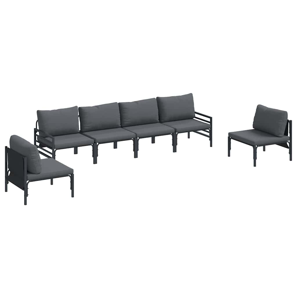 vidaXL Tuin Sofa Set 6 pcs Antraciet Staal