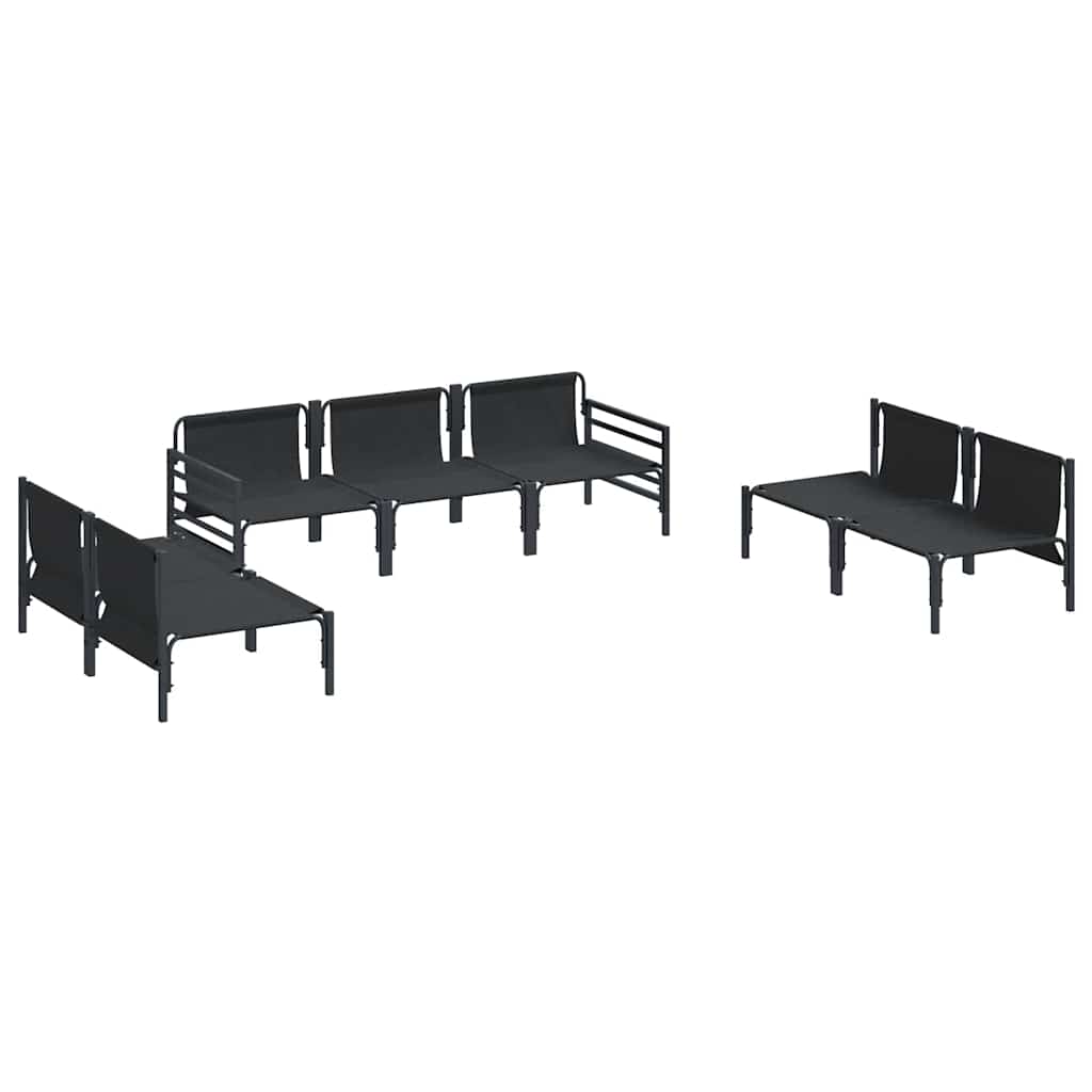 vidaXL Tuin Sofa Set 7 pcs Antraciet Staal