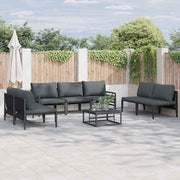 vidaXL Tuin Sofa Set 8 pcs Antraciet Staal