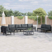 vidaXL Tuin Sofa Set 8 pcs Antraciet Staal