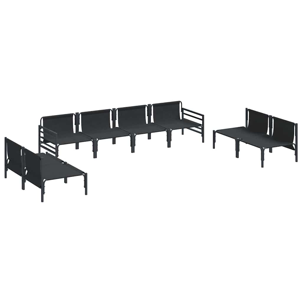 vidaXL Tuin Sofa Set 8 pcs Antraciet Staal