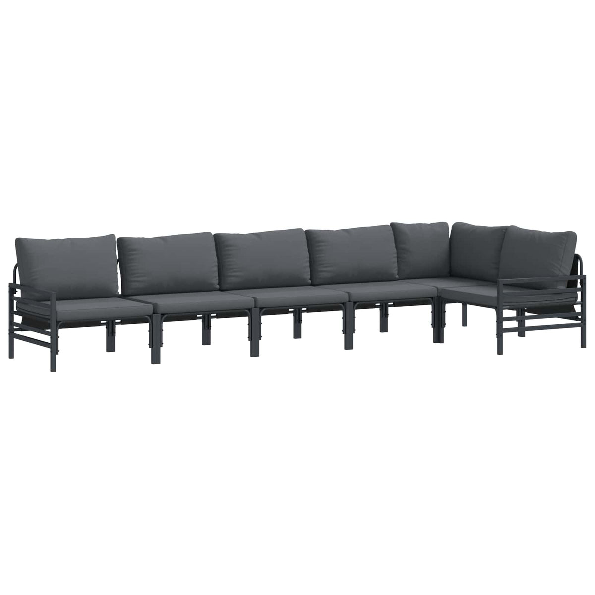 vidaXL Tuin Sofa Set 6 pcs Antraciet Staal
