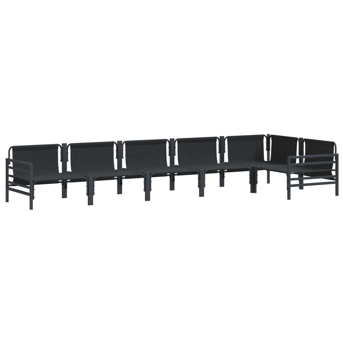 vidaXL Tuin Sofa Set 6 pcs Antraciet Staal