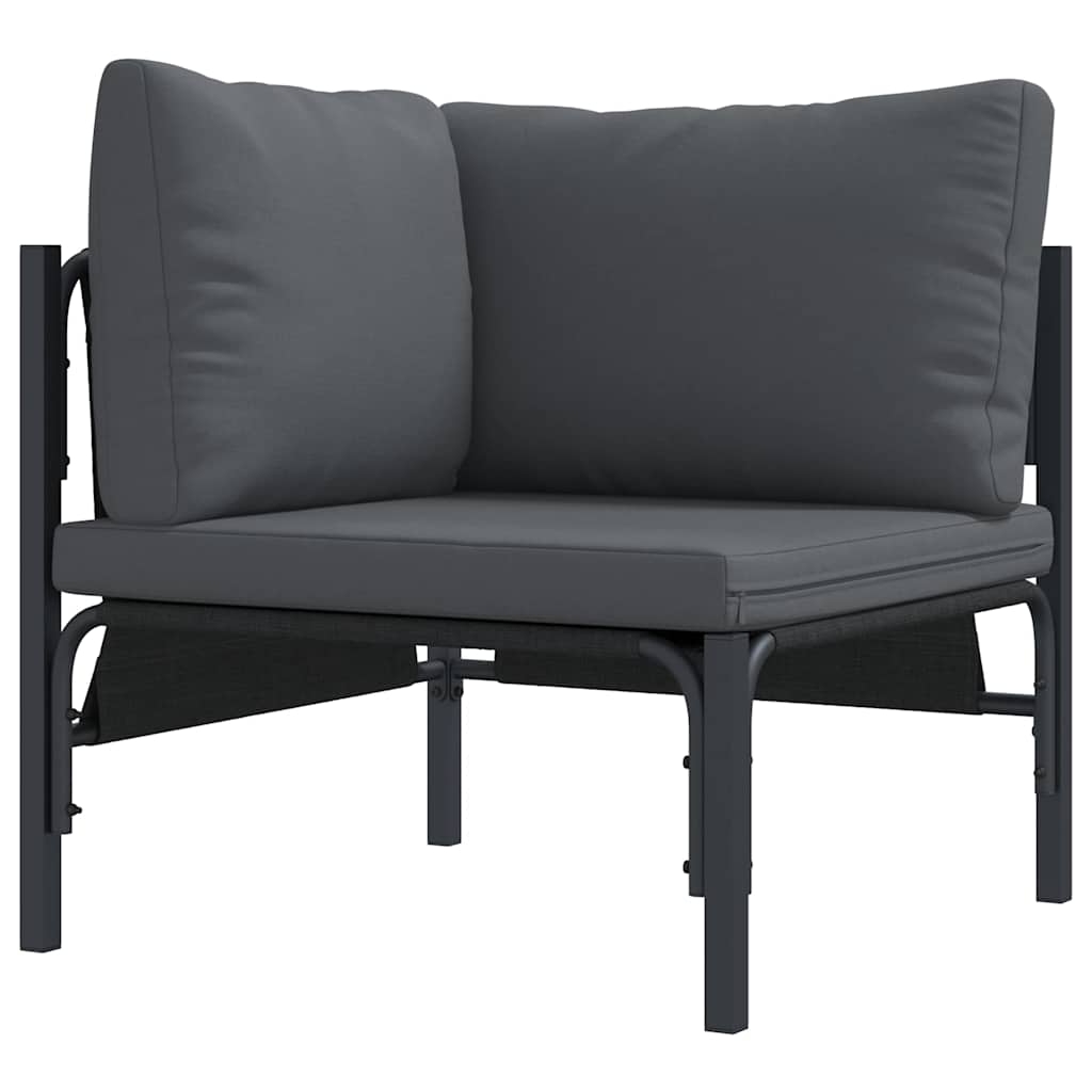 vidaXL Tuin Sofa Set 9 pcs Antraciet Staal