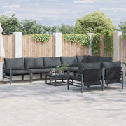 vidaXL Tuin Sofa Set 8 pcs Antraciet Staal