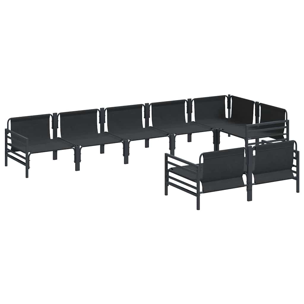 vidaXL Tuin Sofa Set 8 pcs Antraciet Staal