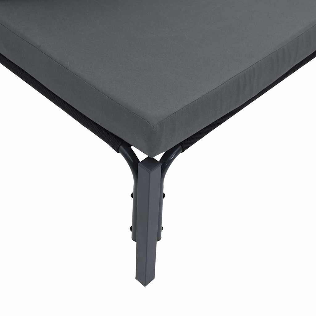 vidaXL Tuin Sofa Set 11 pcs Antraciet Staal