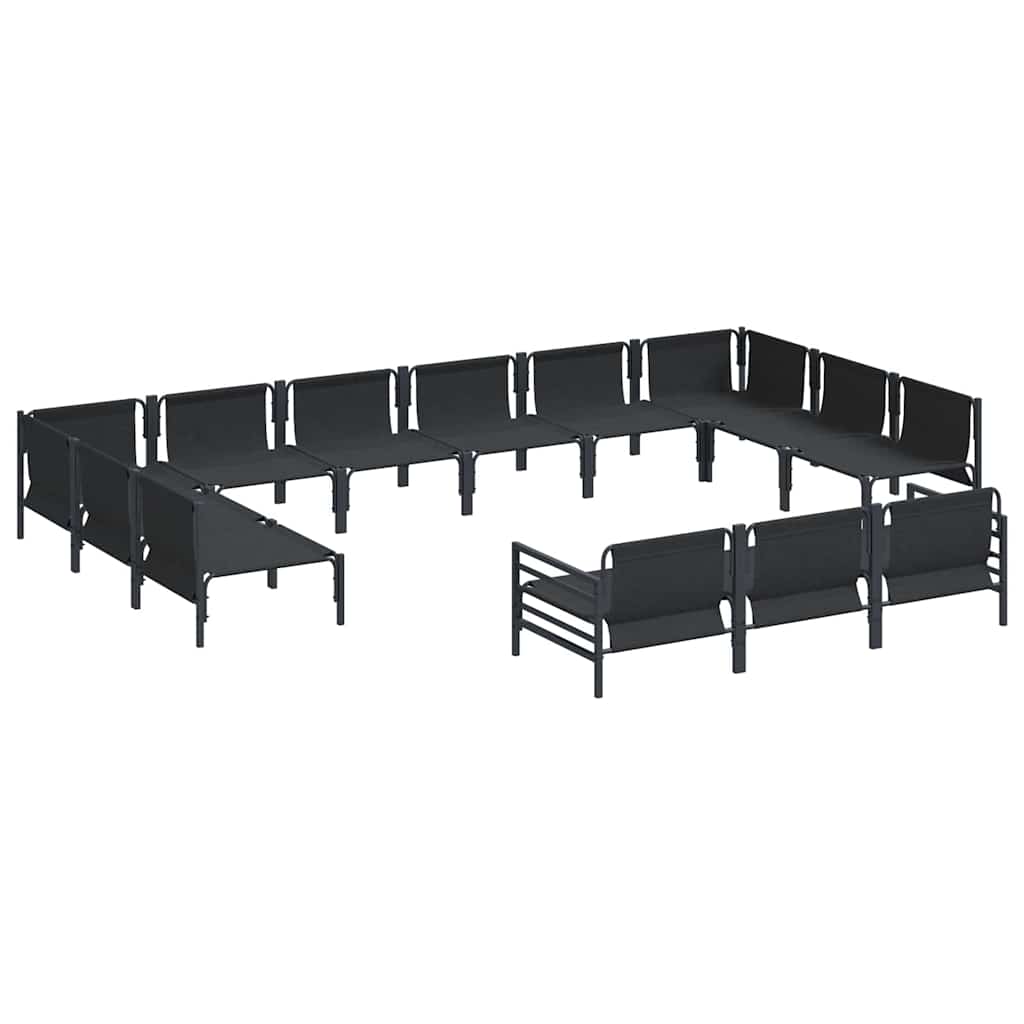 vidaXL Tuin Sofa Set 13 pcs Antraciet Staal