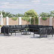 vidaXL Tuin Sofa Set 13 pcs Antraciet Staal