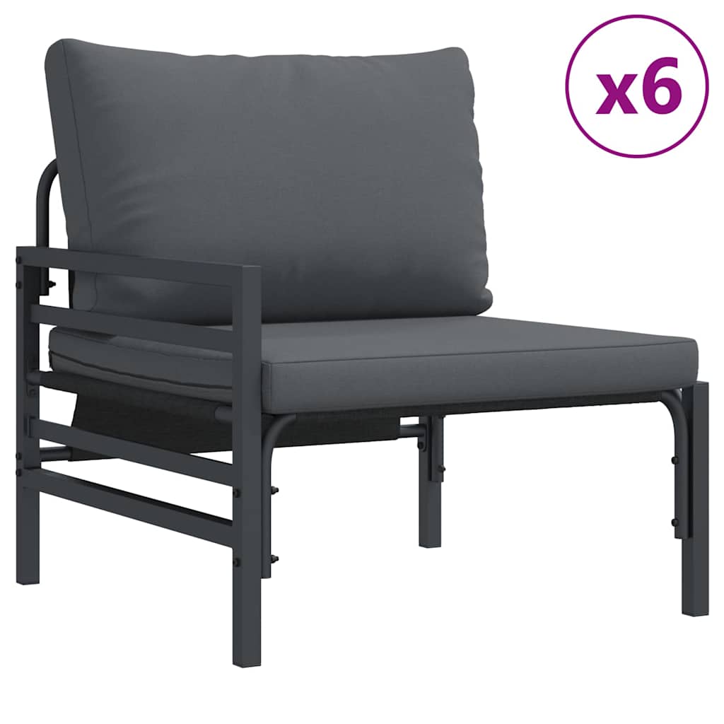 vidaXL Tuin Sofa Set 13 pcs Antraciet Staal
