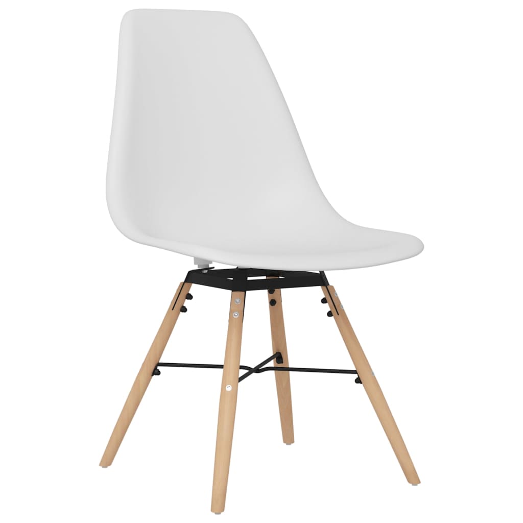 vidaXL Eetkamerstoelen 4 st PP wit