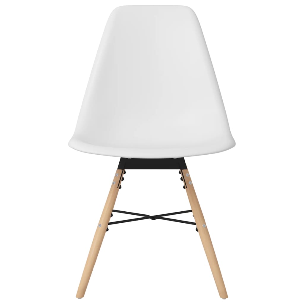 vidaXL Eetkamerstoelen 4 st PP wit