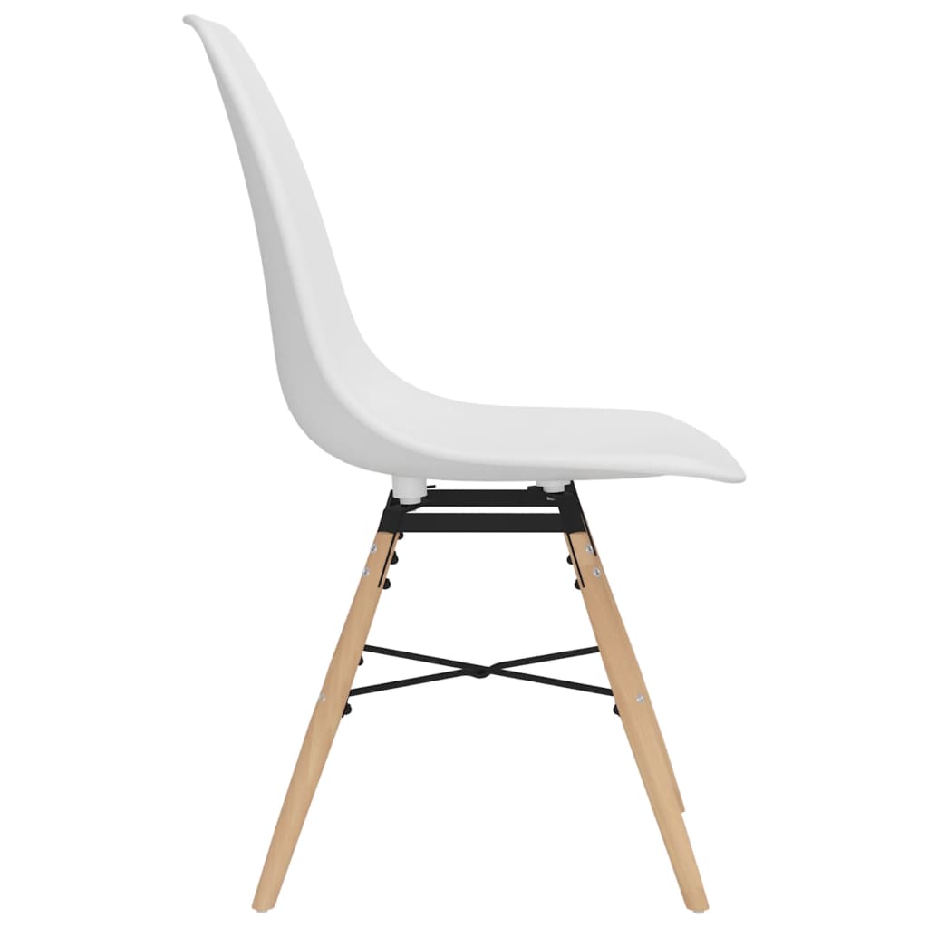 vidaXL Eetkamerstoelen 4 st PP wit