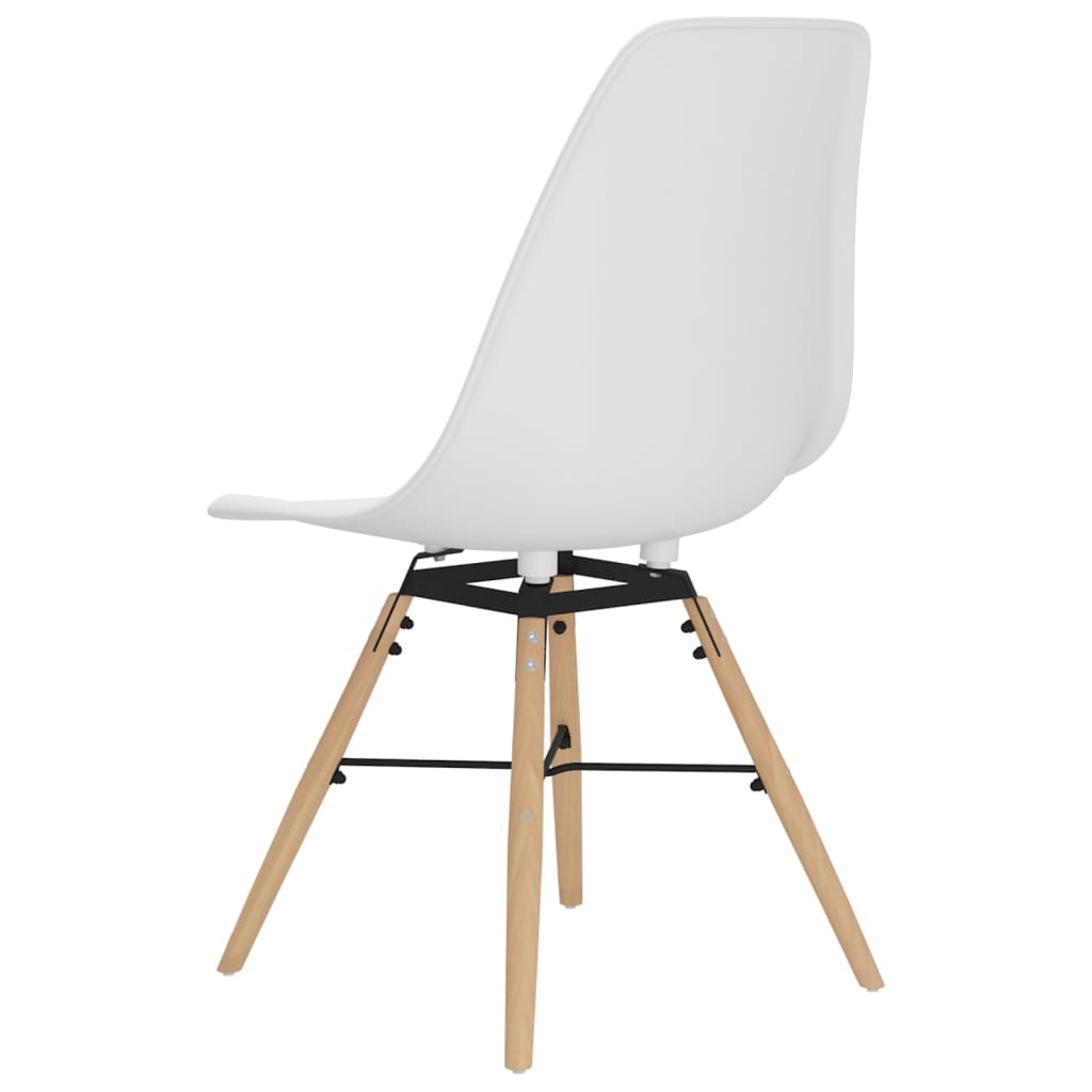 vidaXL Eetkamerstoelen 4 st PP wit