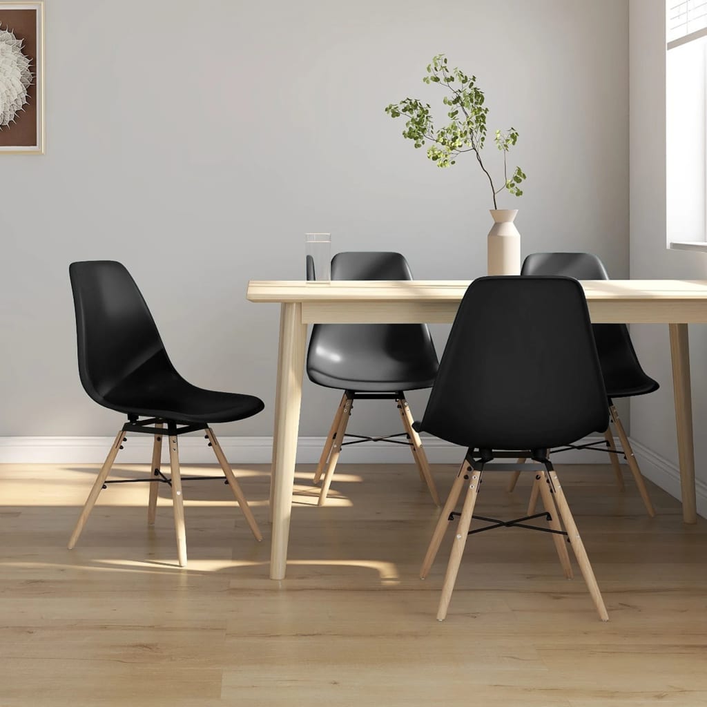 vidaXL Eetkamerstoelen 4 st PP wit