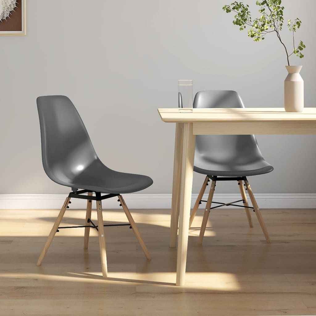 vidaXL Eetkamerstoelen 4 st PP wit