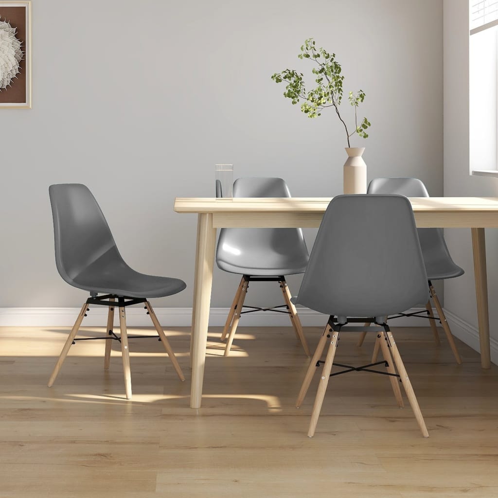 vidaXL Eetkamerstoelen 4 st PP wit