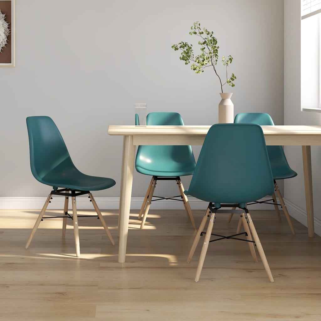 vidaXL Eetkamerstoelen 4 st PP wit