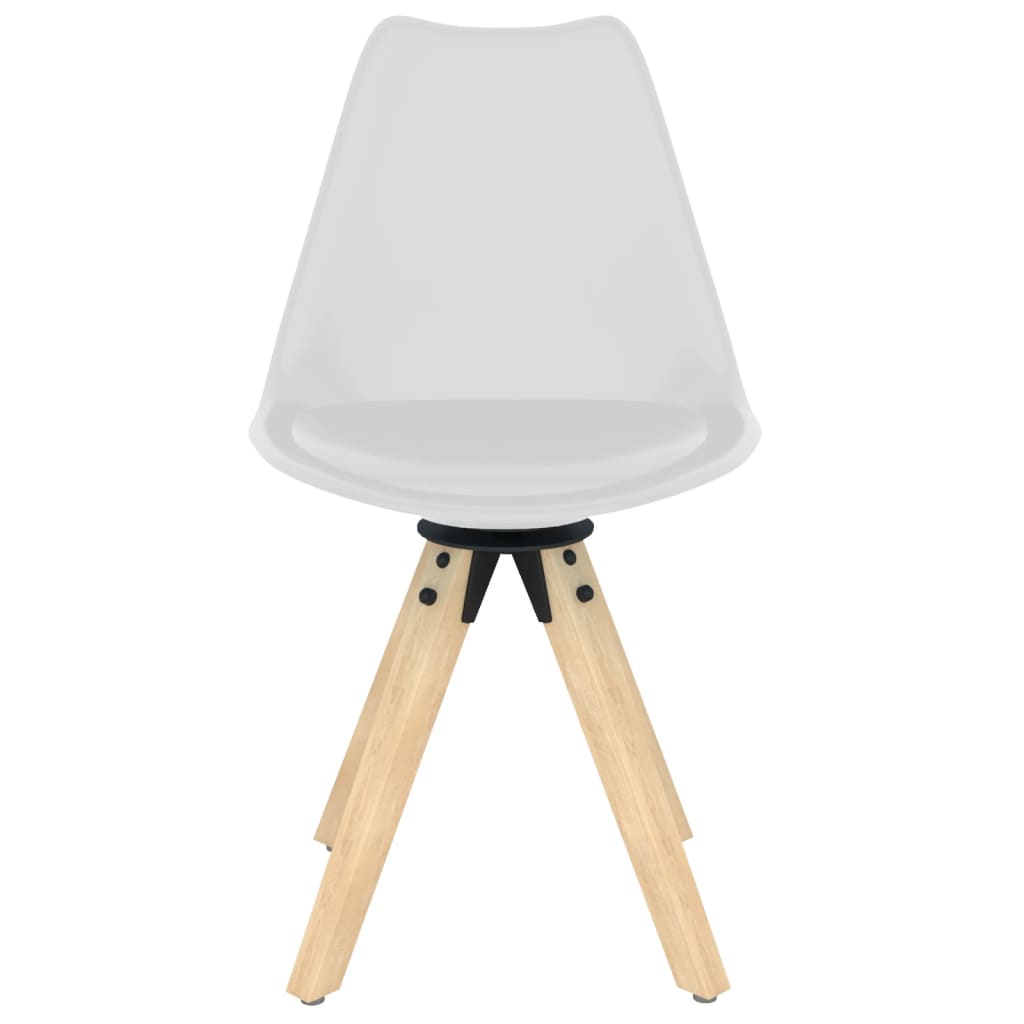 vidaXL Eetkamerstoelen draaibaar 2 st PP wit