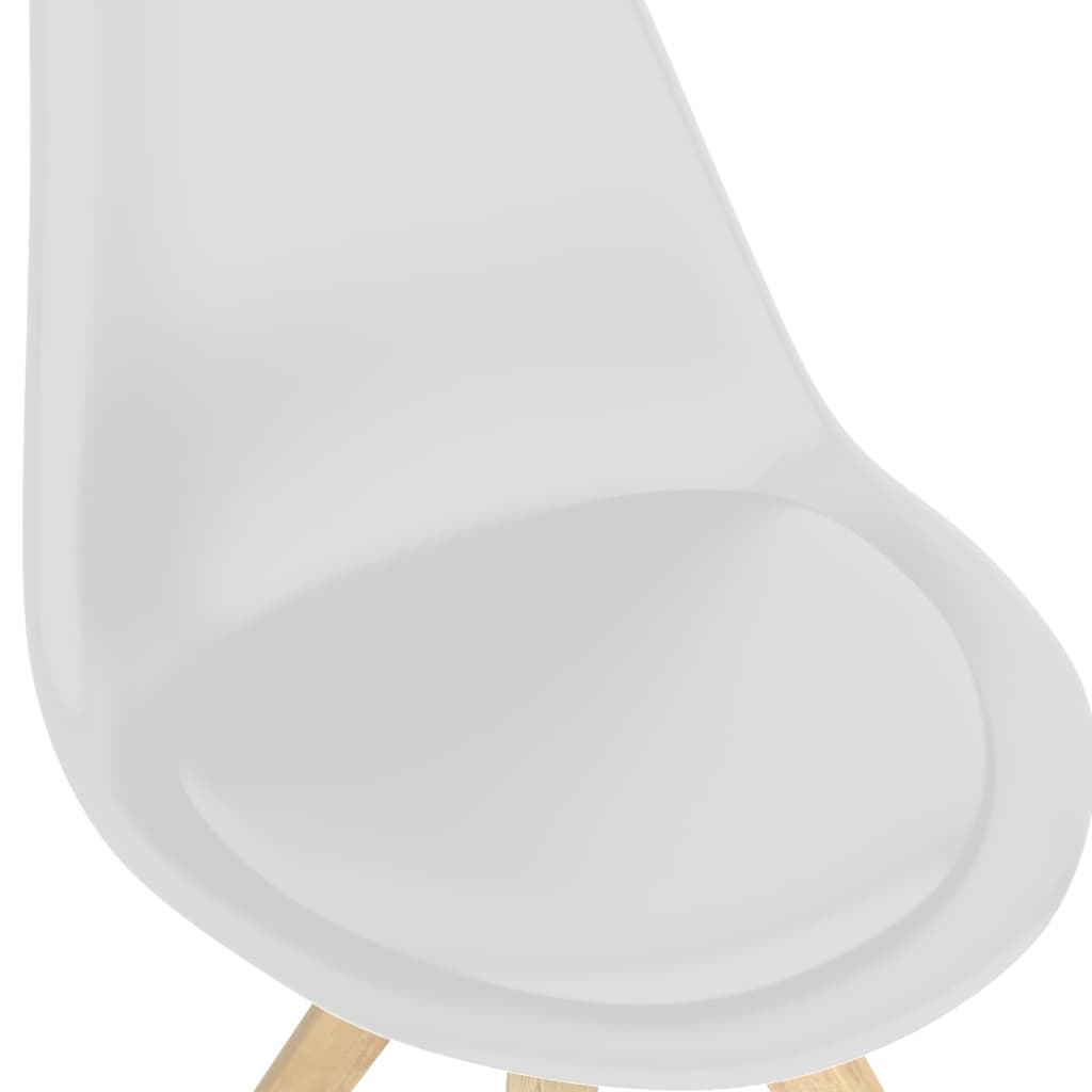 vidaXL Eetkamerstoelen draaibaar 2 st PP wit