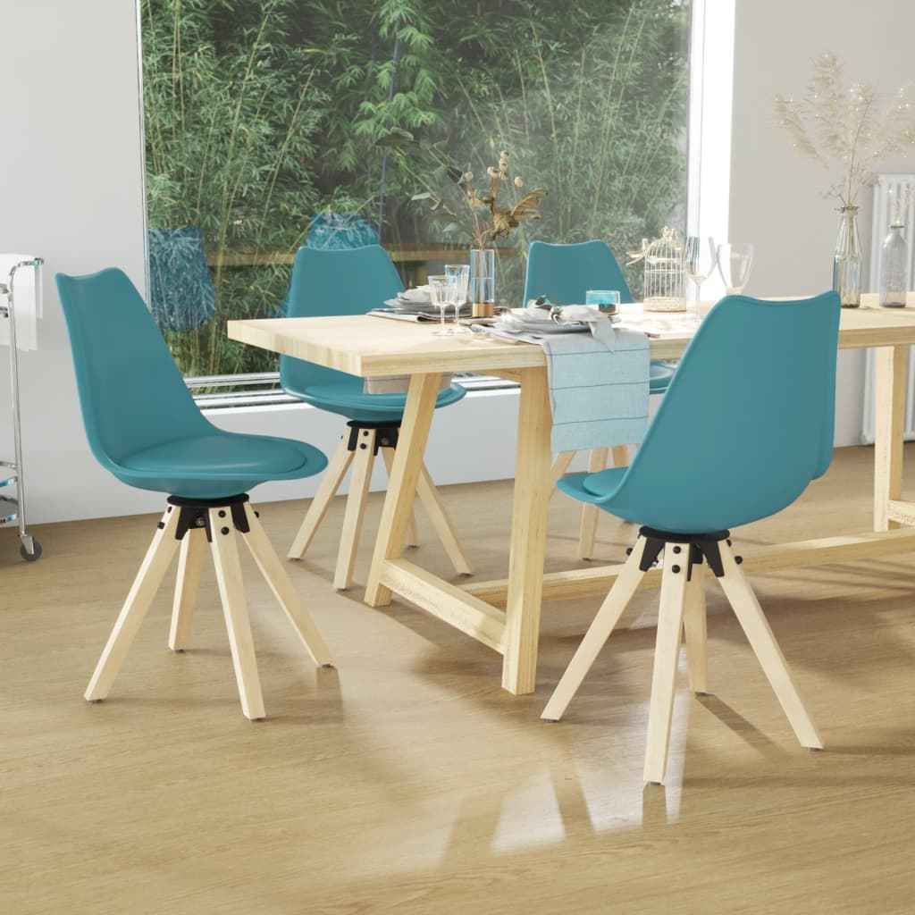 vidaXL Eetkamerstoelen draaibaar 2 st PP wit