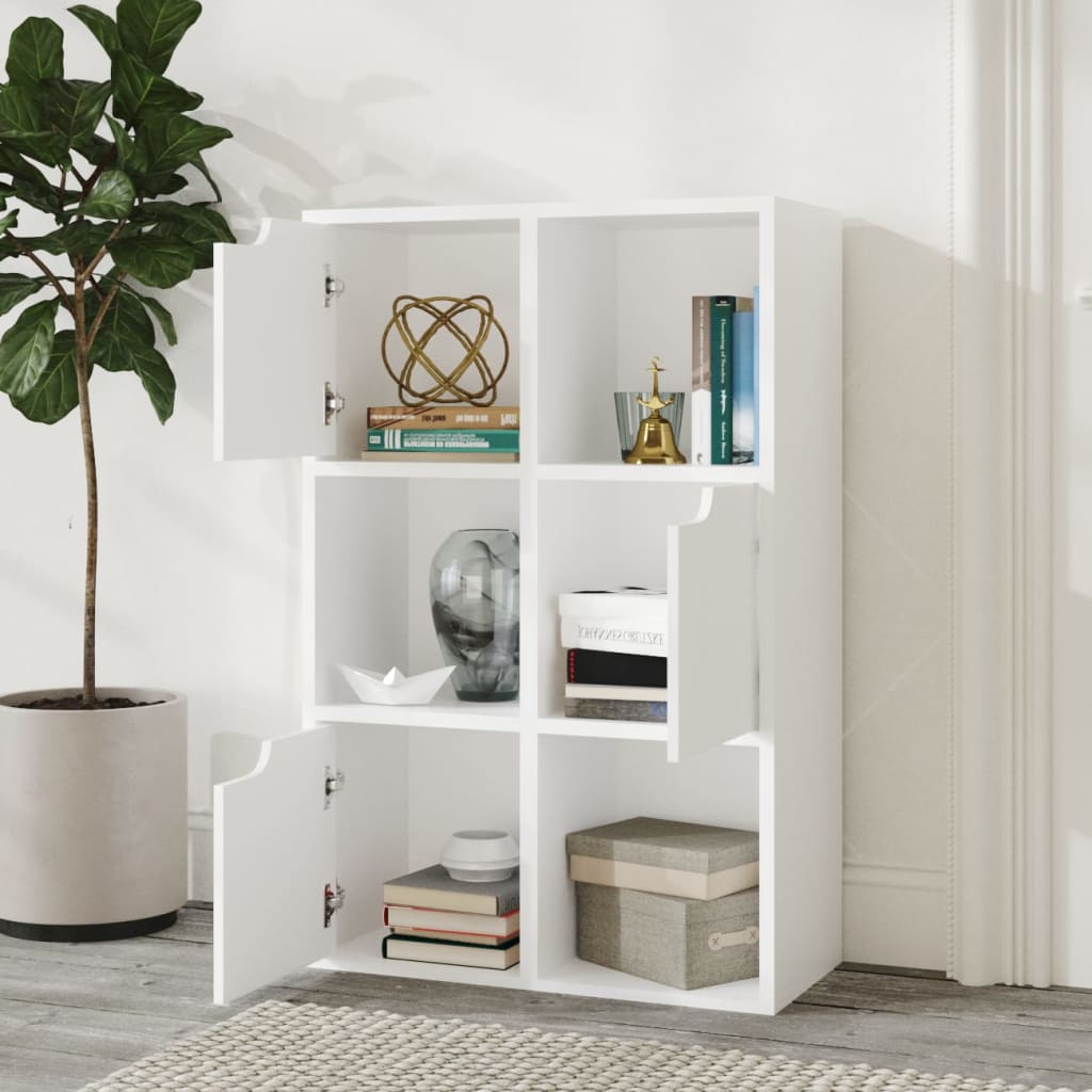 vidaXL Boekenkast 60x27,5x88 cm bewerkt hout betongrijs