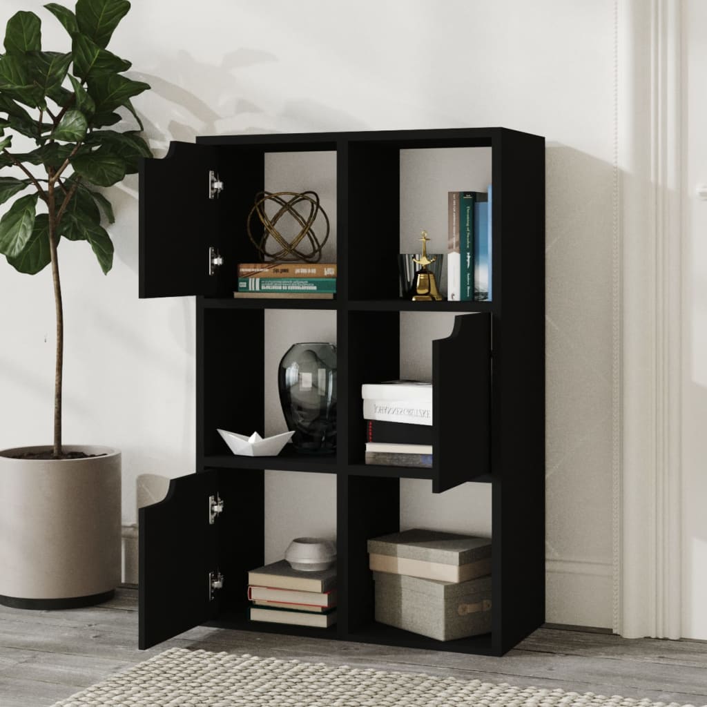 vidaXL Boekenkast 60x27,5x88 cm bewerkt hout betongrijs