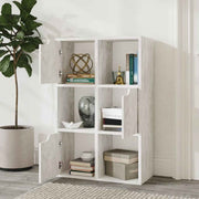 vidaXL Boekenkast 60x27,5x88 cm bewerkt hout betongrijs