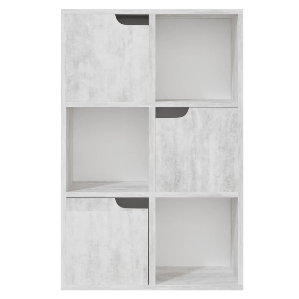 vidaXL Boekenkast 60x27,5x88 cm bewerkt hout betongrijs
