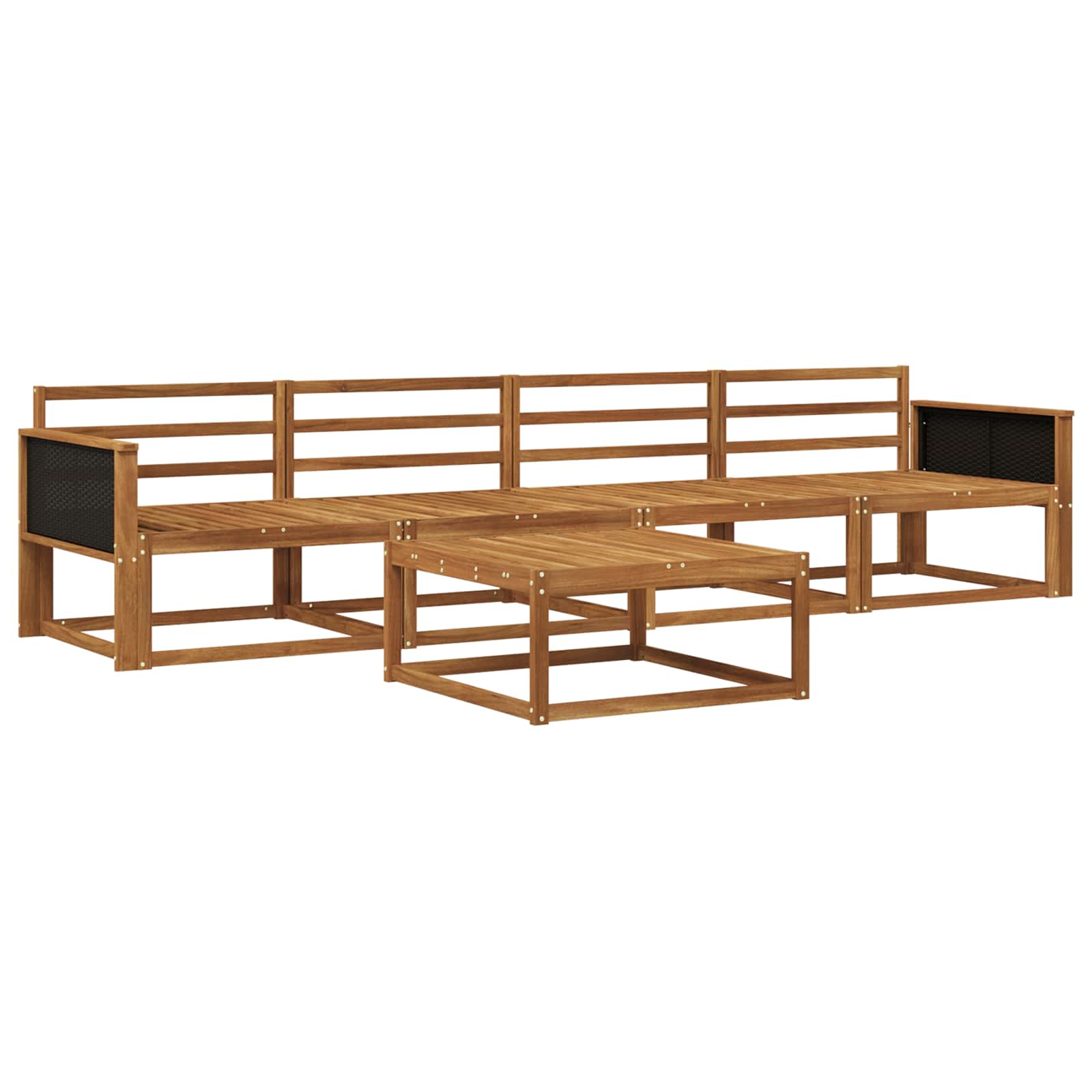 vidaXL Buiten bankenset 5 pcs Naturel Massief Acaciahout
