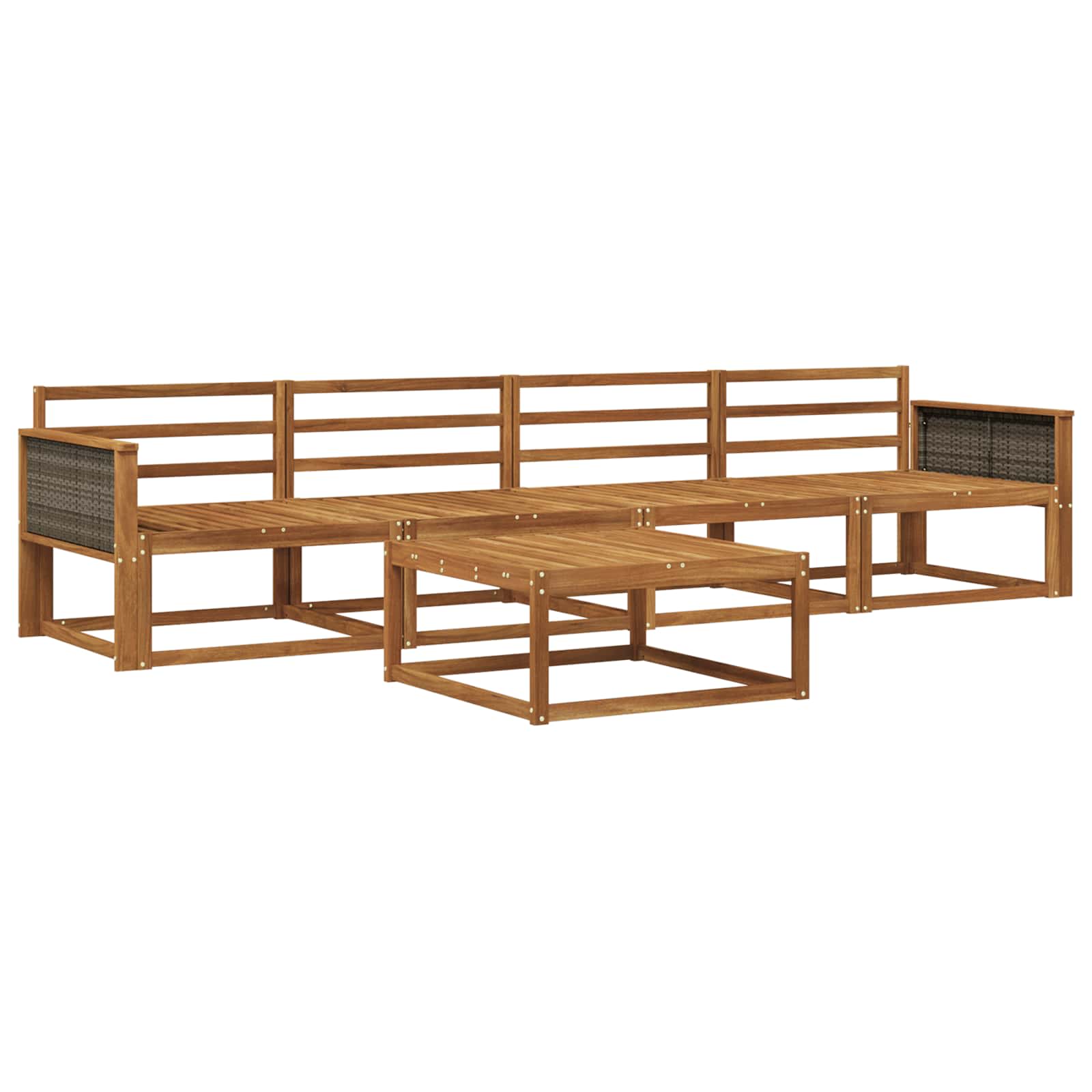 vidaXL Buiten bankenset 5 pcs Naturel Massief Acaciahout