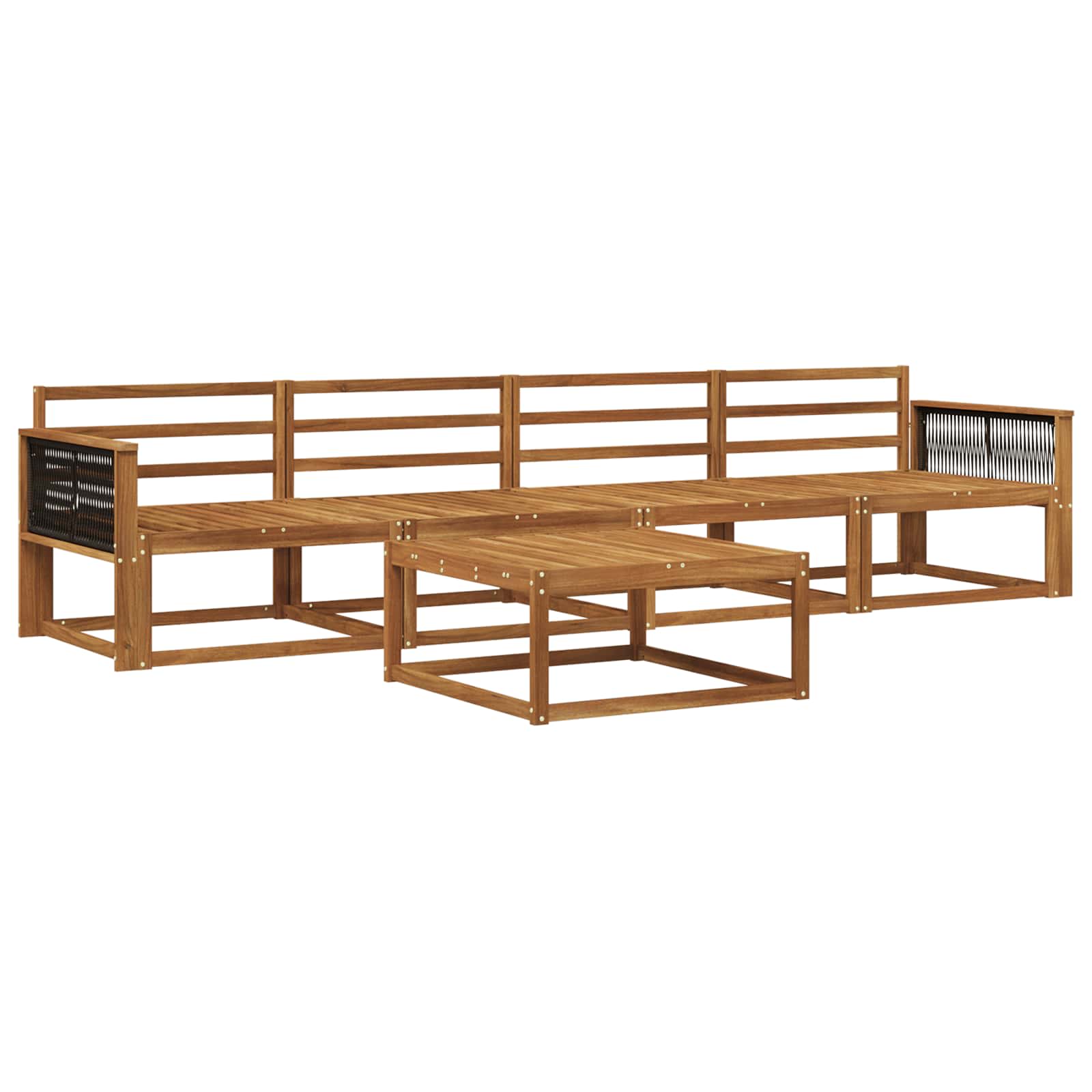 vidaXL Buiten bankenset 5 pcs Naturel Massief Acaciahout