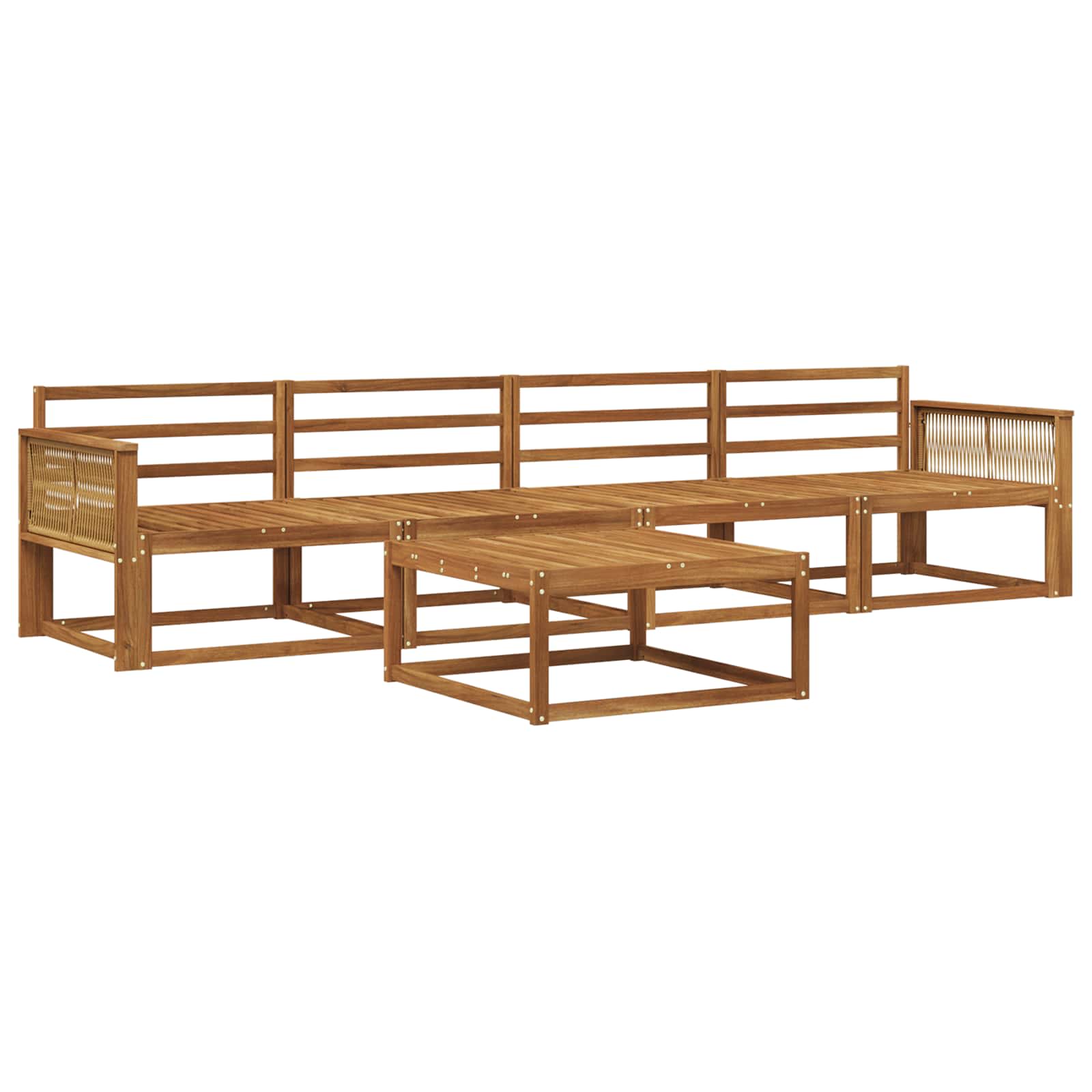 vidaXL Buiten bankenset 5 pcs Naturel Massief Acaciahout