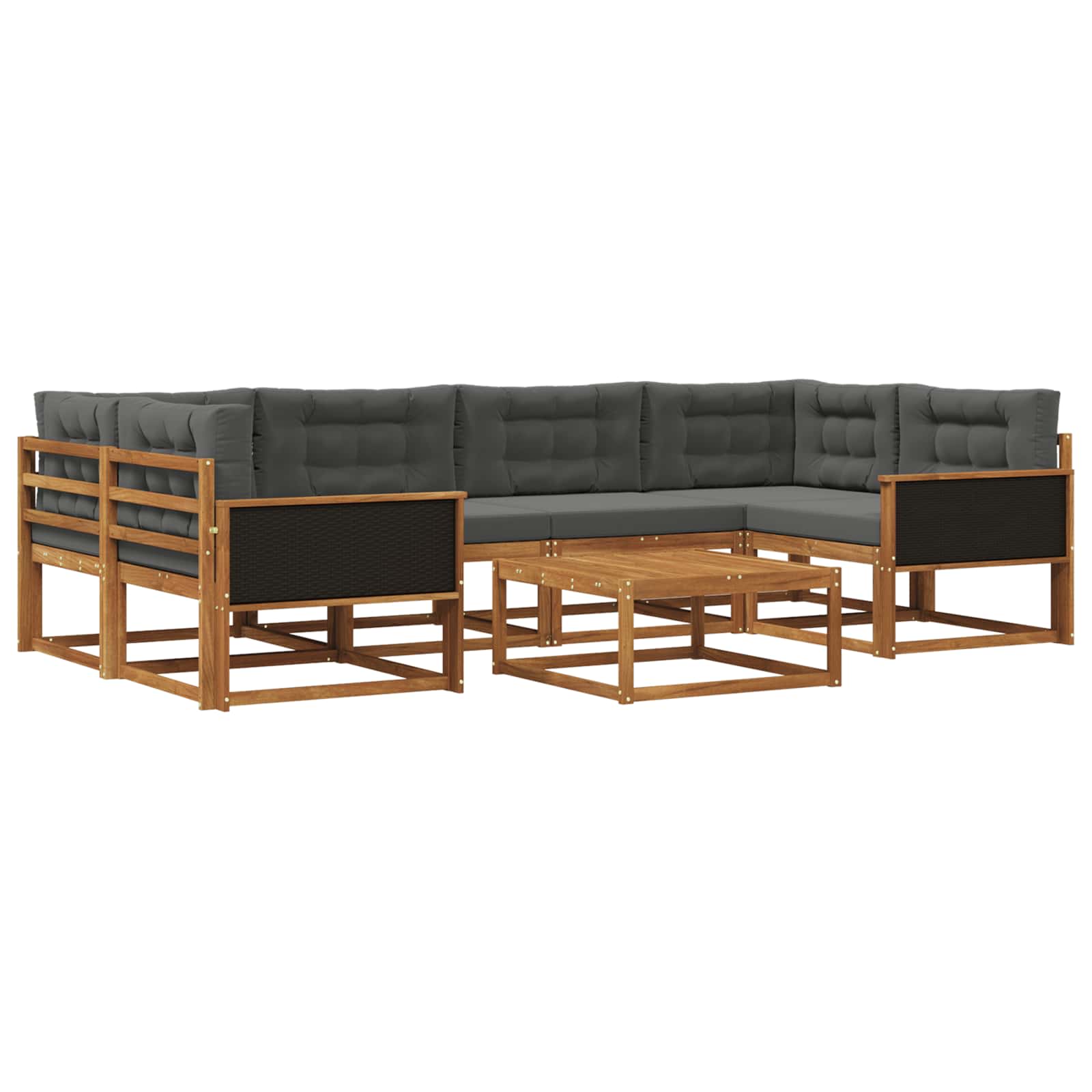 vidaXL Buiten bankenset 7 pcs Naturel Massief Acaciahout