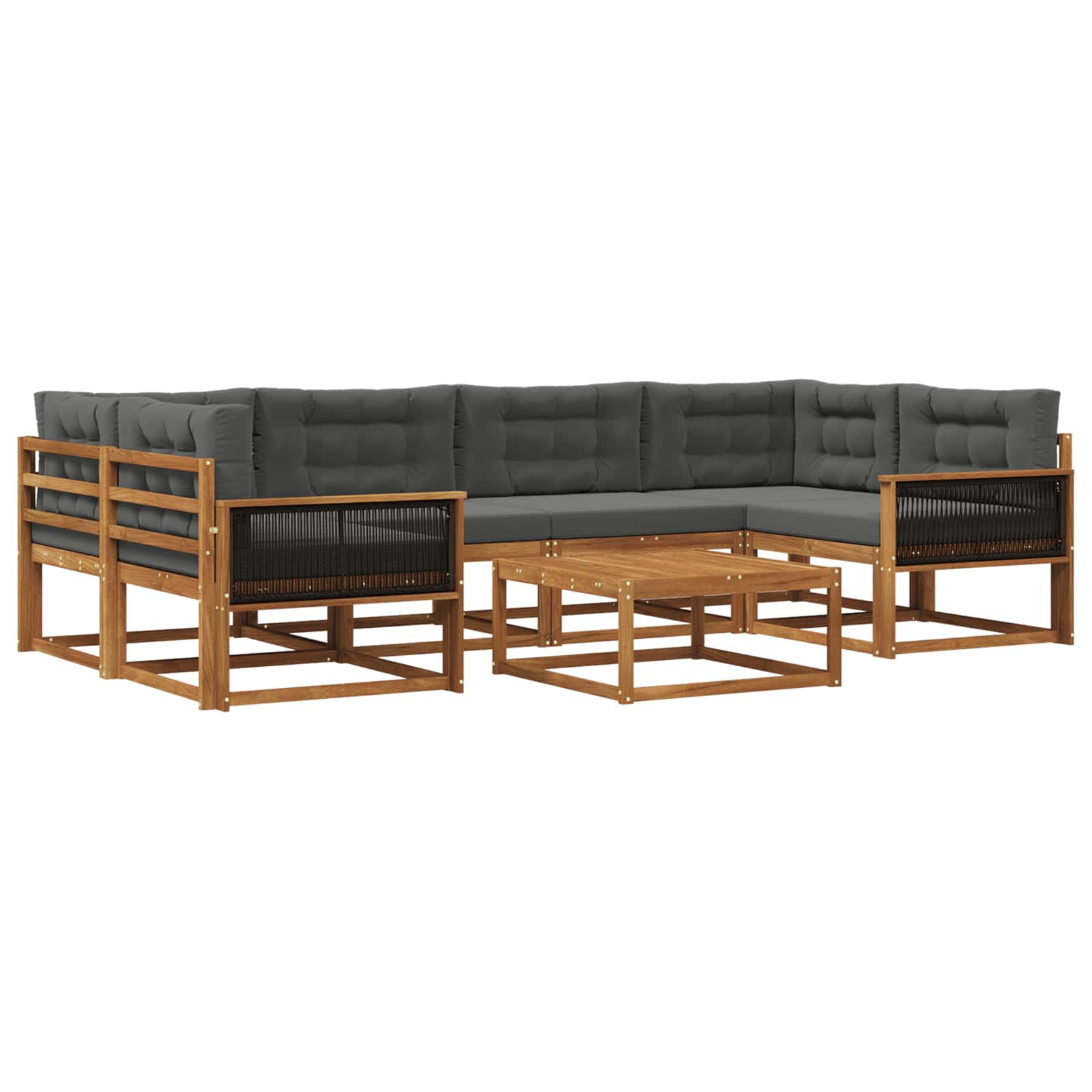 vidaXL Buiten bankenset 7 pcs Naturel Massief Acaciahout