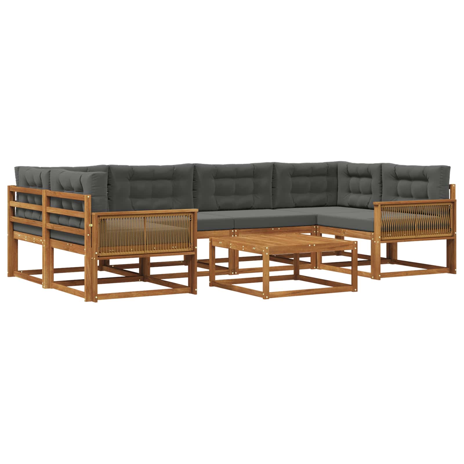 vidaXL Buiten bankenset 7 pcs Naturel Massief Acaciahout