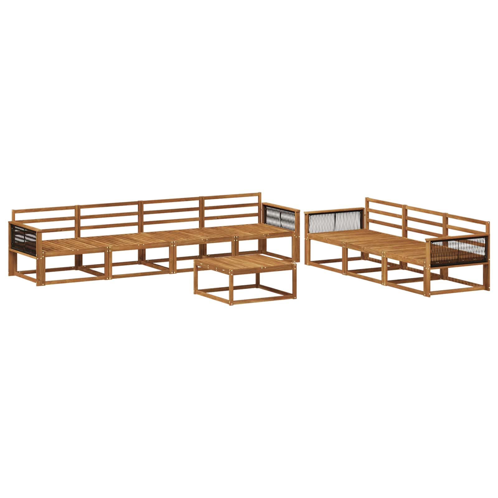 vidaXL Buiten bankenset 8 pcs Naturel Massief Acaciahout