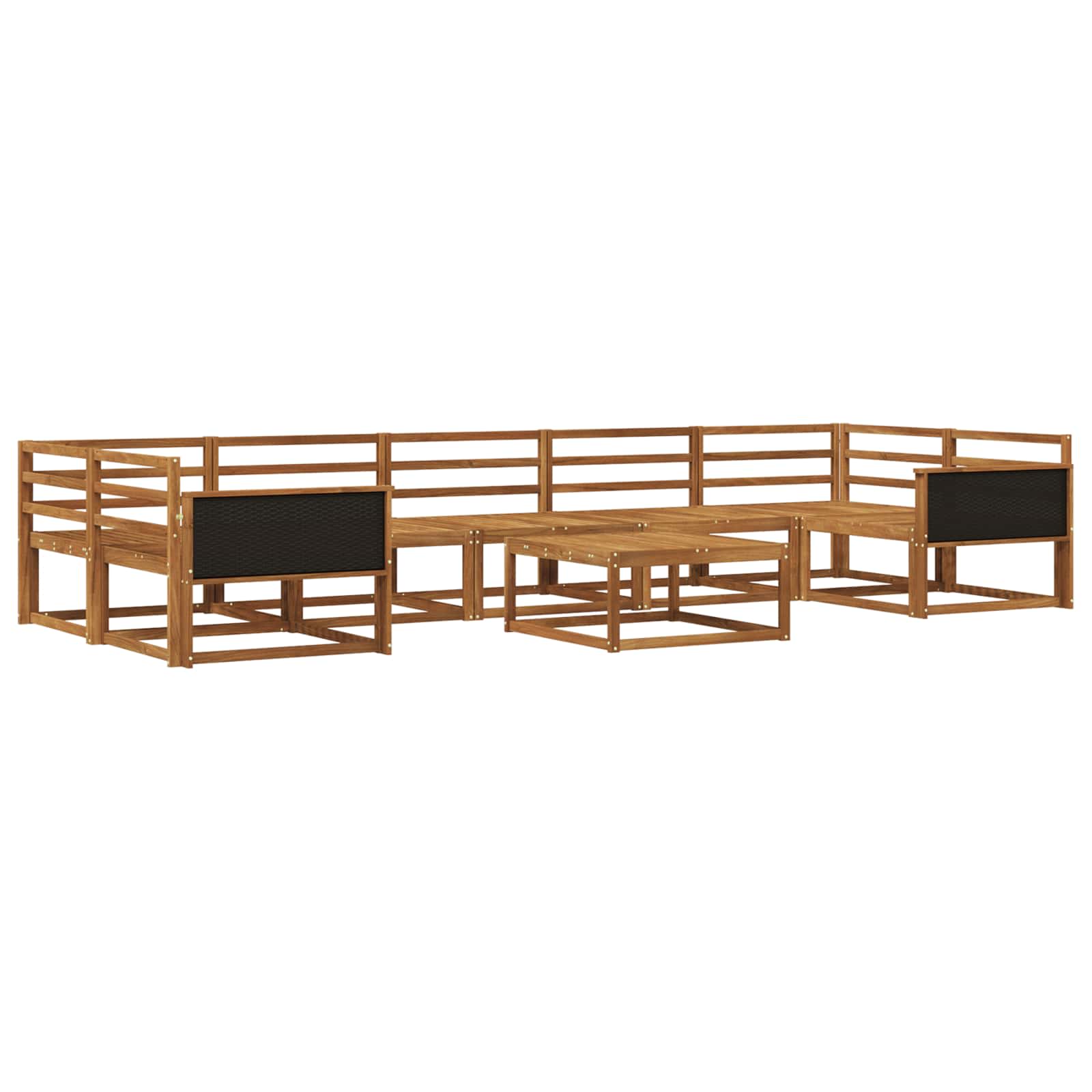 vidaXL Buiten bankenset 8 pcs Naturel Massief Acaciahout