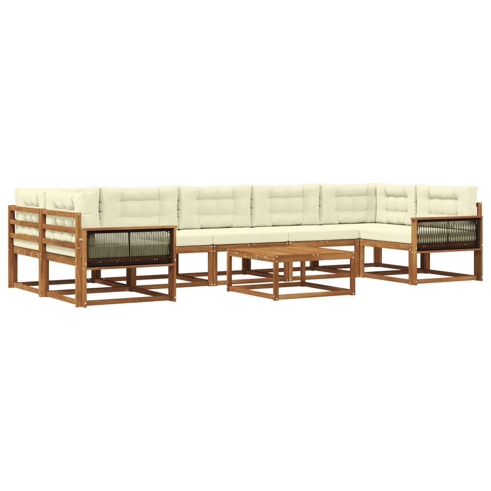 vidaXL Buiten bankenset 8 pcs Naturel Massief Acaciahout